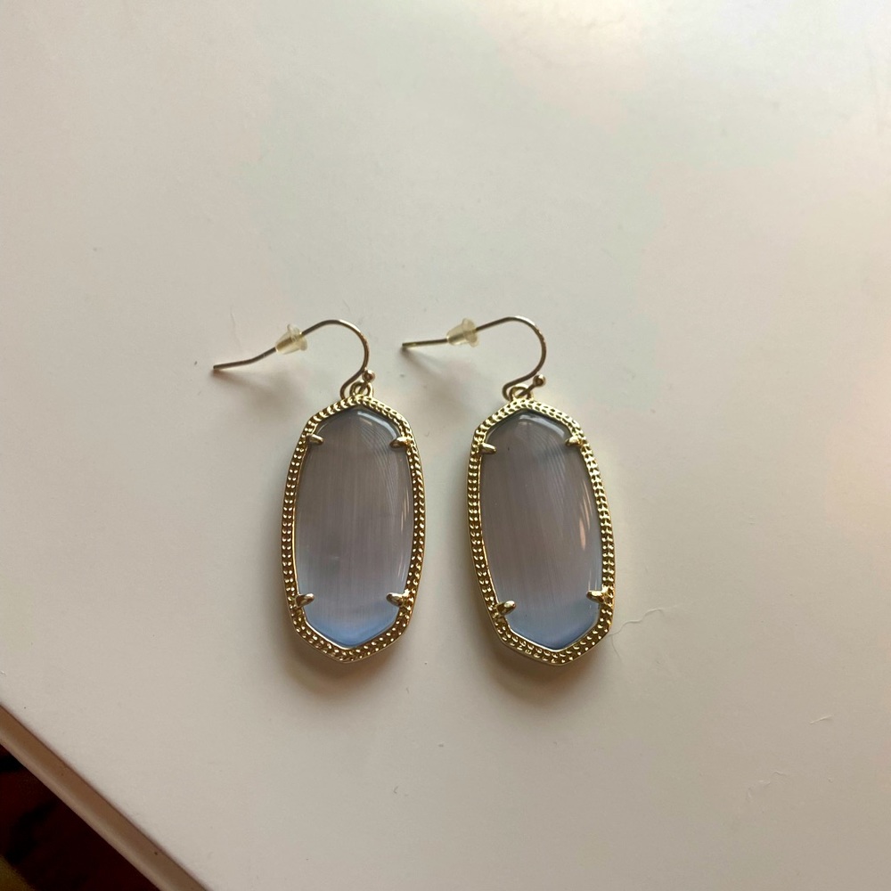 Kendra Scott Elle Drop Earrings Grey & Gold